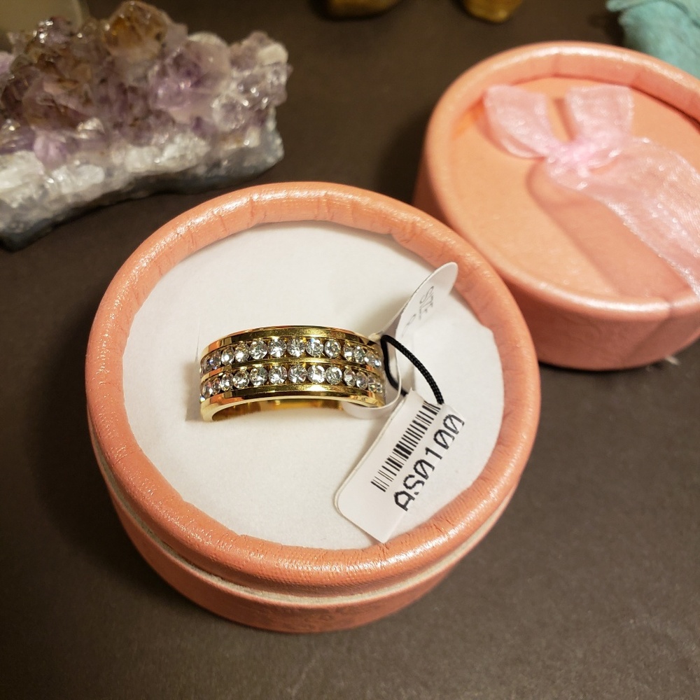 Unisex Size 8 Double row CZ Infinity band